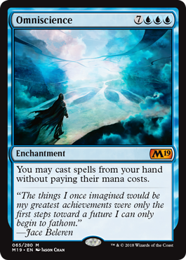 Omniscience (Magic 2019 Core Set) Light Play