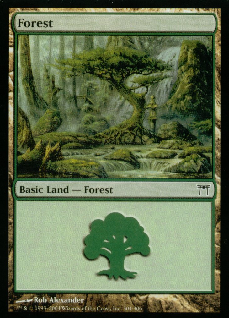 Forest (304) (Champions of Kamigawa) Light Play