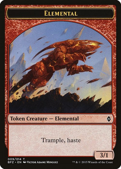 Elemental Token (009) (Battle for Zendikar) Light Play