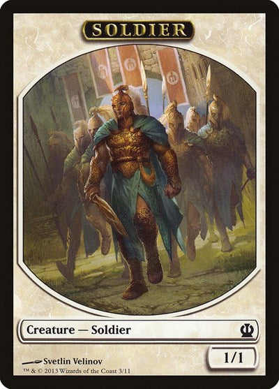Soldier Token (Velinov) (Theros) Light Play