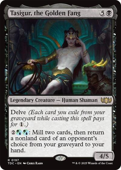 Tasigur, the Golden Fang (Commander: Tarkir: Dragonstorm) Light Play