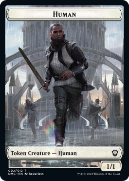 Human / Snake Double-sided Token (Dominaria United) Light Play