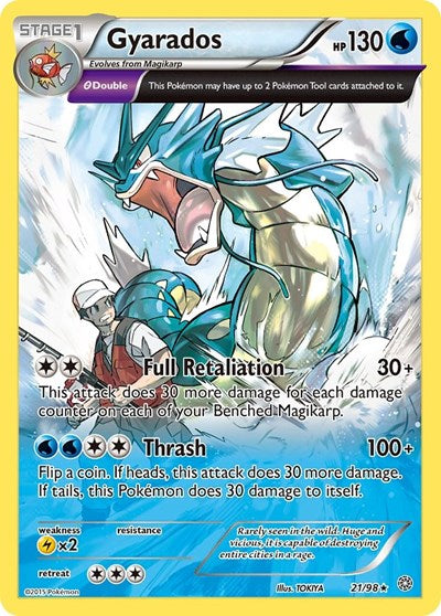 Gyarados (21) (XY - Ancient Origins) Damaged / Poor Holofoil