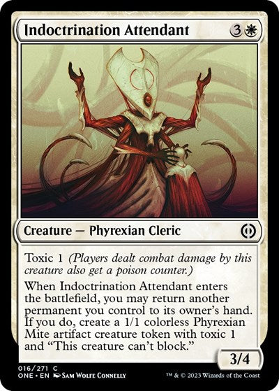 Indoctrination Attendant (Phyrexia: All Will Be One) Light Play Foil