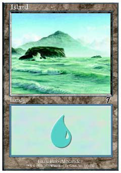 Island (332) (7th Edition) Light Play