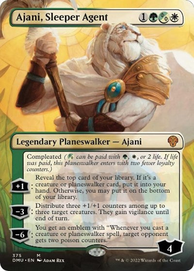 Ajani, Sleeper Agent (Borderless) (375) (Dominaria United) Light Play Foil