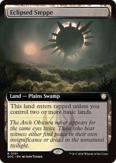 Eclipsed Steppe (Extended Art) (Commander: Secrets of Strixhaven) Light Play
