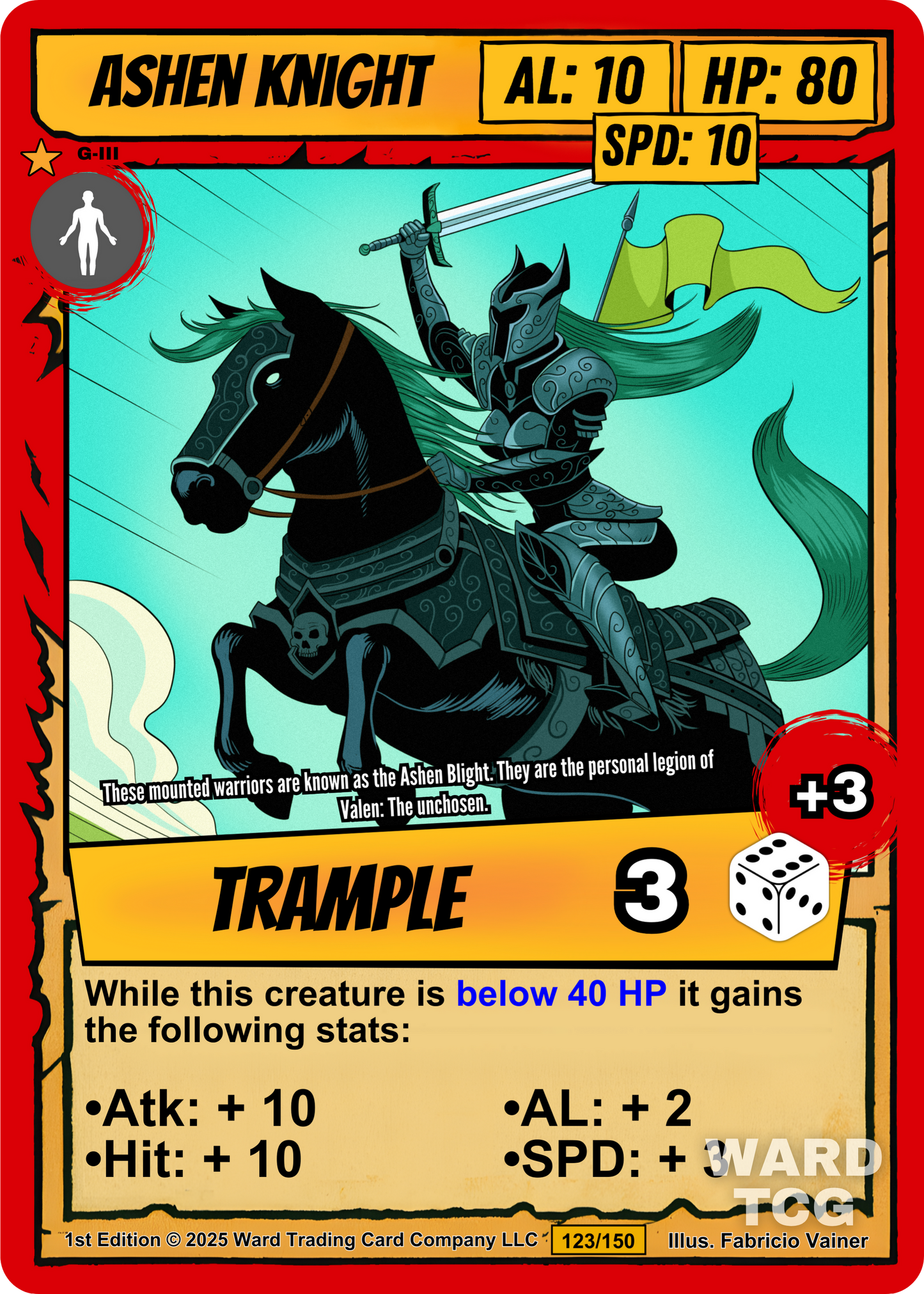 123 Ashen Knight Alt Art - Legendary