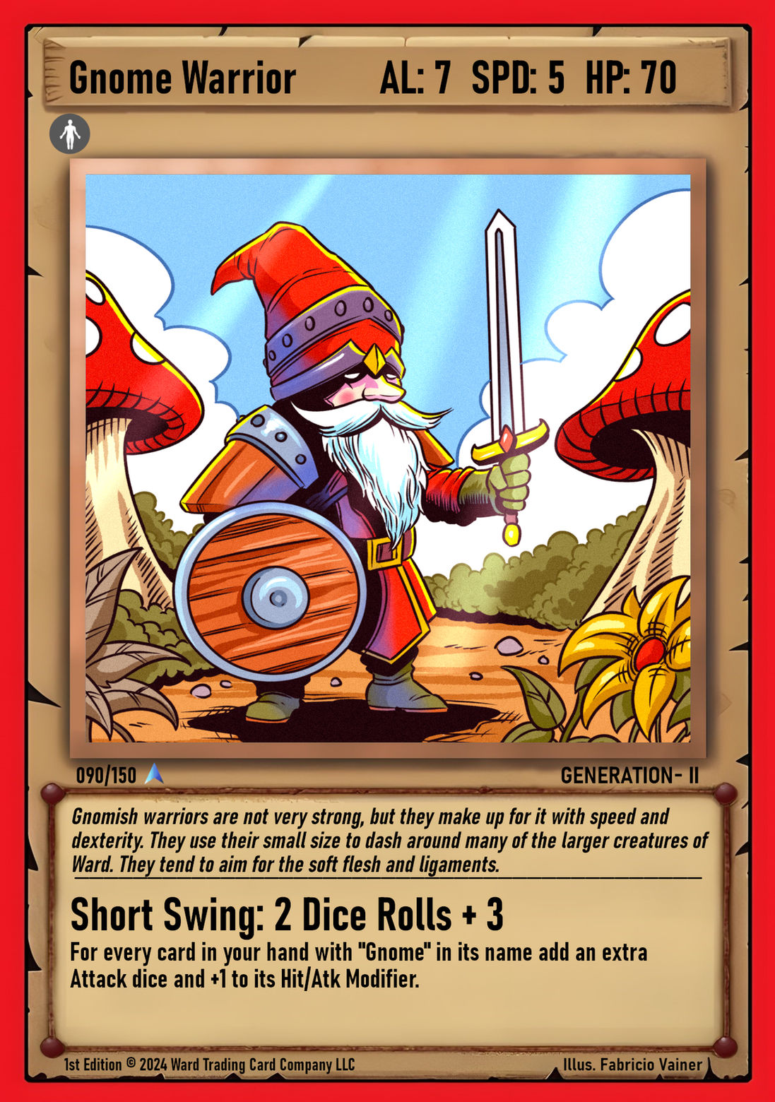 090 Gnome Warrior FOIL - Rare