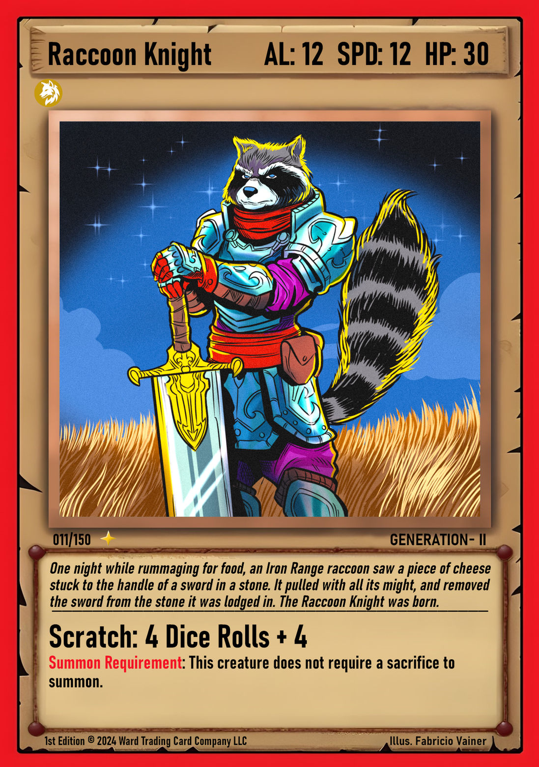 011 Raccoon Knight FOIL - Legendary