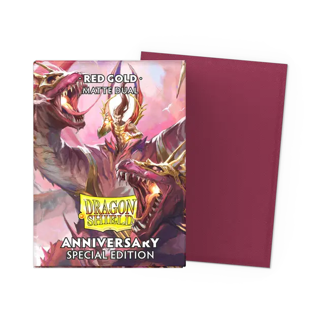 Dragon Shield - 25th Special Edition - Matte Dual Sleeves - Red/Gold