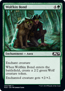 Wolfkin Bond (Magic 2020 Core Set) Light Play