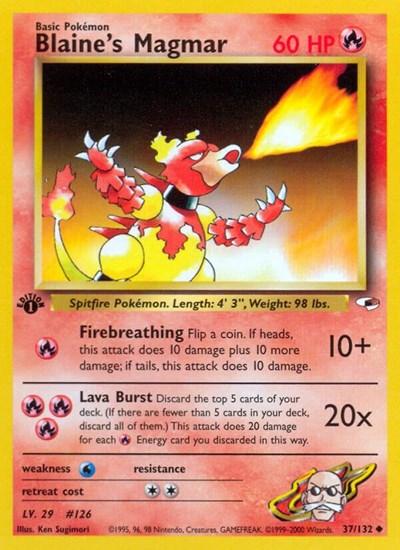 Blaine's Magmar (Gym Heroes) Light Play Unlimited