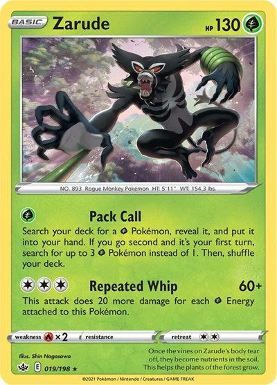 Zarude (SWSH06: Chilling Reign) Light Play Holofoil