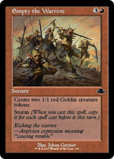 Empty the Warrens (Retro Frame) (Dominaria Remastered) Light Play