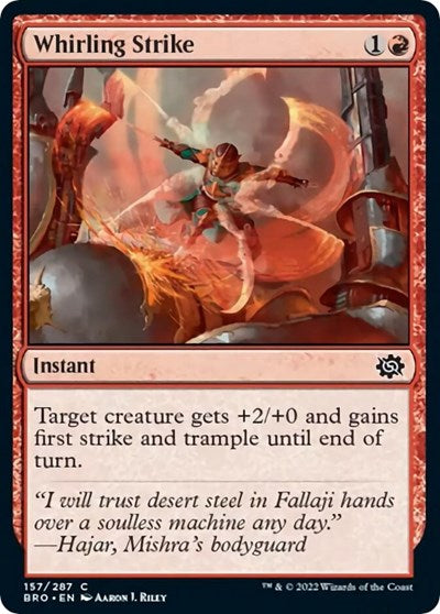 Whirling Strike (The Brothers' War) Light Play Foil