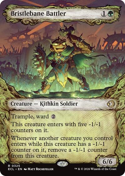 Bristlebane Battler (Showcase) (Lorwyn Eclipsed) Light Play Foil