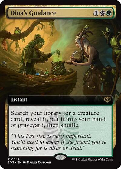 Dina's Guidance (Extended Art) (Secrets of Strixhaven) Near Mint Foil