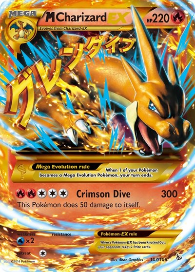 M Charizard EX (Y) (Secret) (XY - Flashfire) Damaged / Poor Holofoil