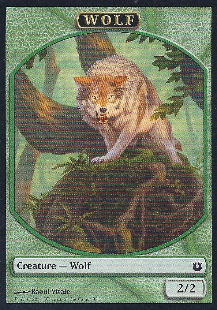 Wolf Token (Born of the Gods) Light Play