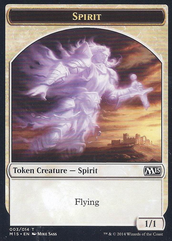 Spirit Token (Magic 2015 Core Set) Light Play