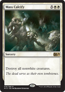 Mass Calcify (Magic 2015 Core Set) Damaged / Poor