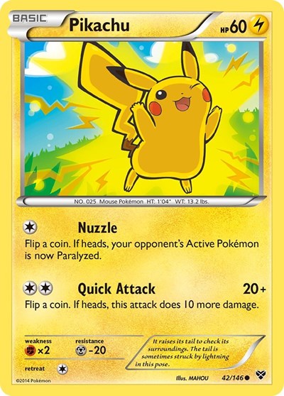 Pikachu (XY Base Set) Damaged / Poor