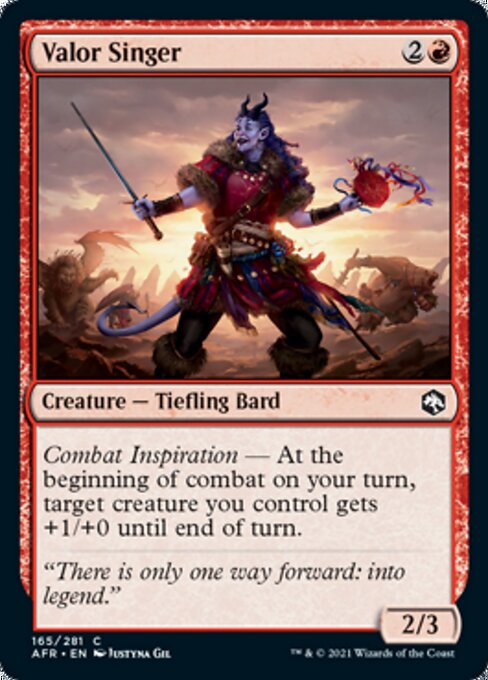 Valor Singer (Adventures in the Forgotten Realms) Light Play Foil