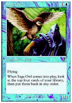 Sage Owl (7th Edition) Light Play