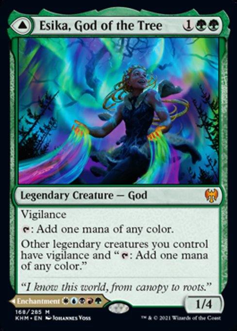 Esika, God of the Tree / The Prismatic Bridge (Kaldheim) Light Play Foil