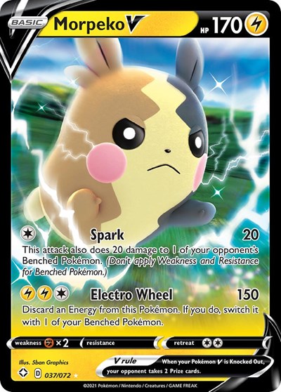 Morpeko V (Shining Fates) Light Play Holofoil