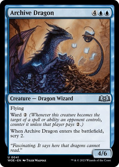Archive Dragon (Wilds of Eldraine) Light Play Foil
