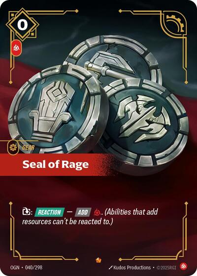 Seal of Rage (Origins) Light Play Foil