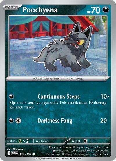 Poochyena (SV06: Twilight Masquerade) Light Play Reverse Holofoil