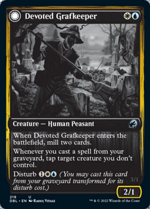 Devoted Grafkeeper / Departed Soulkeeper (Innistrad: Double Feature) Light Play