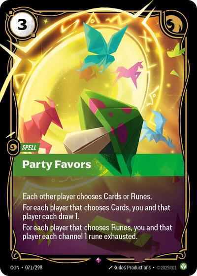 Party Favors (Origins) Light Play Foil