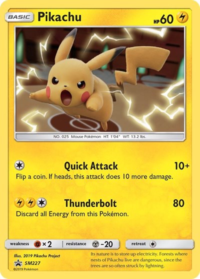 Pikachu - SM227 (SM Promos) Light Play Holofoil