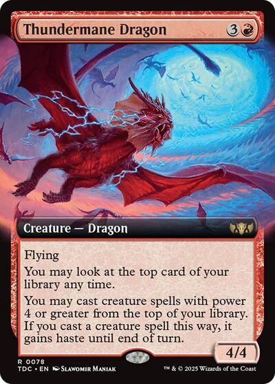 Thundermane Dragon (Extended Art) (Commander: Tarkir: Dragonstorm) Light Play