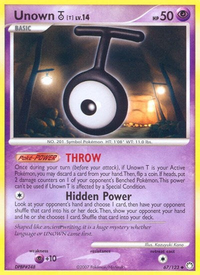 Unown (T) (Mysterious Treasures) Medium Play