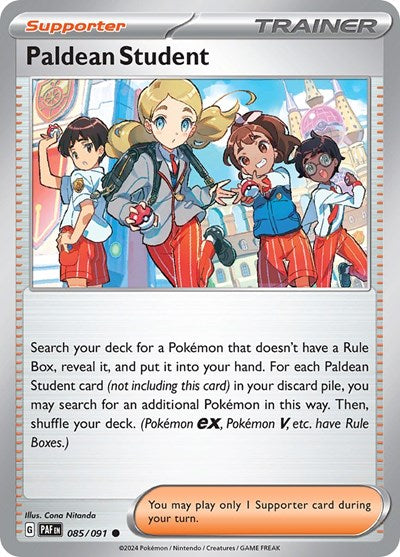 Paldean Student - 085 (SV: Paldean Fates) Light Play