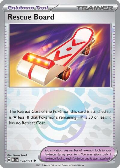 Rescue Board (Poke Ball Pattern) (SV: Prismatic Evolutions) Light Play Holofoil