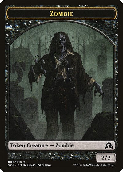 Zombie Token (Shadows Over Innistrad) Light Play