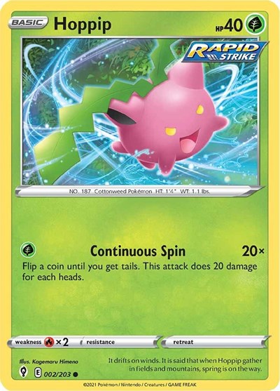 Hoppip (SWSH07: Evolving Skies) Light Play