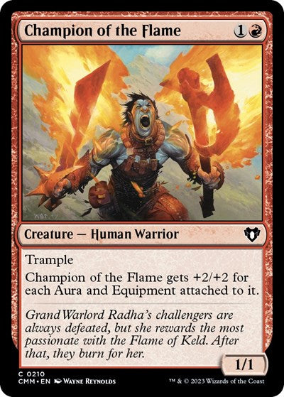 Champion of the Flame (Commander Masters) Light Play Foil