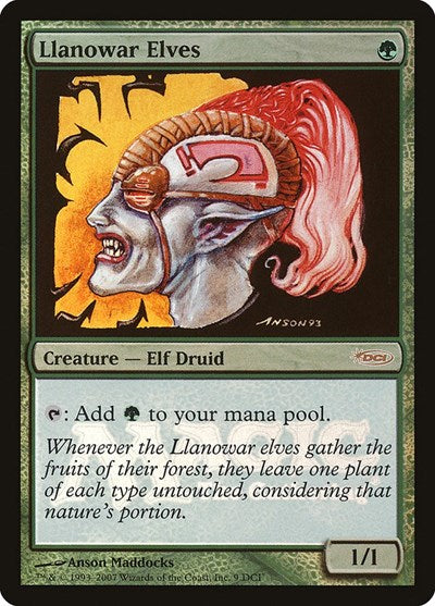 Llanowar Elves (Promos: WPN and Gateway) Light Play Foil