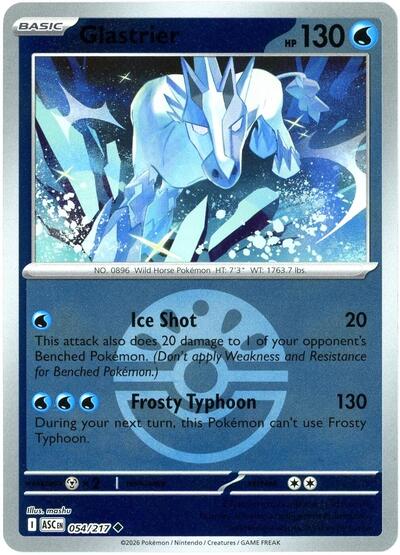 Glastrier (Friend Ball) (ME: Ascended Heroes) Light Play Reverse Holofoil