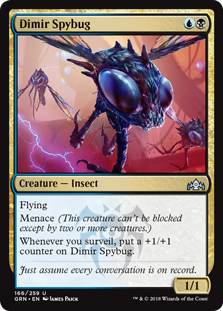 Dimir Spybug (Guilds of Ravnica) Light Play