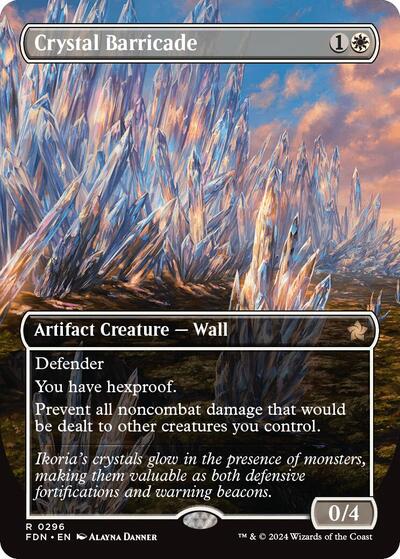 Crystal Barricade (Borderless) (Foundations) Light Play Foil
