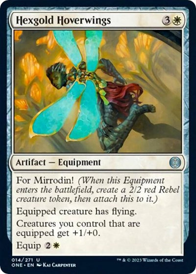 Hexgold Hoverwings (Phyrexia: All Will Be One) Light Play