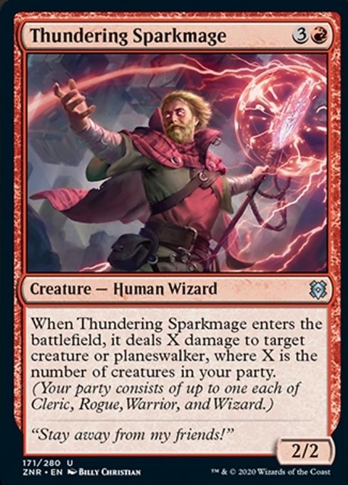 Thundering Sparkmage (Zendikar Rising) Light Play